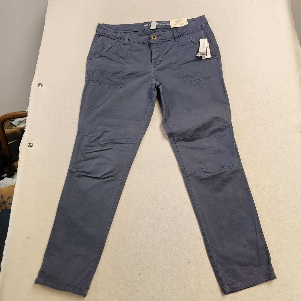 Gap Skinny Utility Khaki Pants Womens 8R Blue Gray Low Rise Chino New